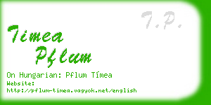 timea pflum business card