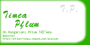 timea pflum business card